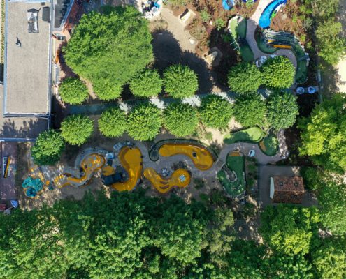 Gartenbau Luftbildaufnahme